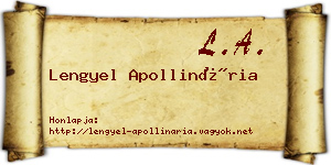 Lengyel Apollinária névjegykártya